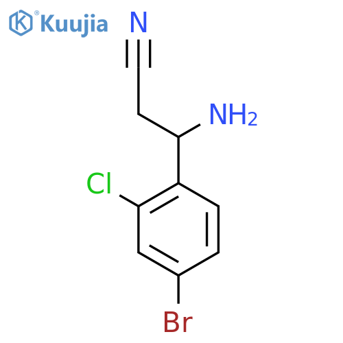 3-AMINO-3-(4-BROMO-2-CHLOROPHENYL)PROPANENITRILE structure