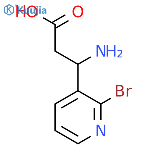 3-amino-3-(2-bromopyridin-3-yl)propanoic acid structure