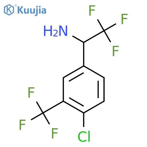 1-4-chloro-3-(trifluoromethyl)phenyl-2,2,2-trifluoroethan-1-amine structure