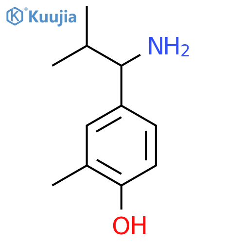 4-(1-AMINO-2-METHYLPROPYL)-2-METHYLPHENOL structure