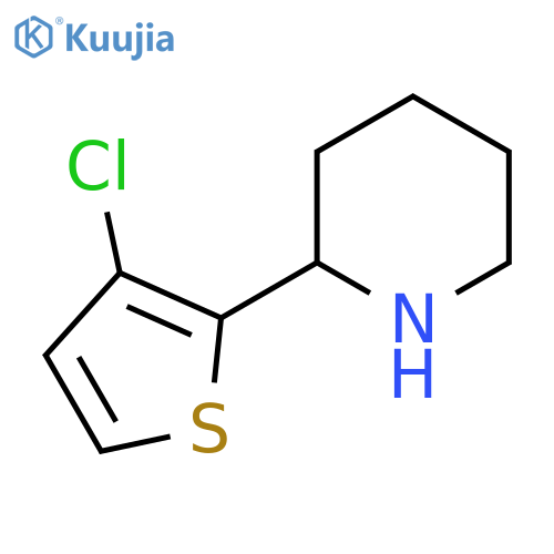 2-(3-chlorothiophen-2-yl)piperidine structure