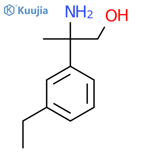 2-amino-2-(3-ethylphenyl)propan-1-ol structure
