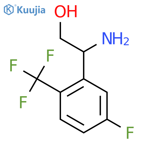 2-amino-2-5-fluoro-2-(trifluoromethyl)phenylethan-1-ol structure
