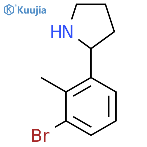 2-(3-BROMO-2-METHYLPHENYL)PYRROLIDINE structure
