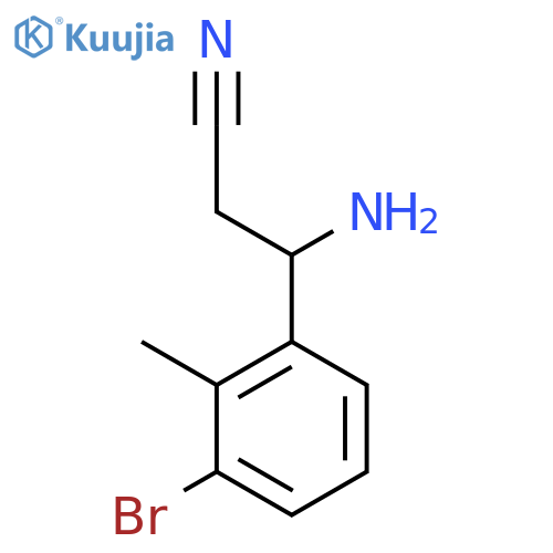 3-AMINO-3-(3-BROMO-2-METHYLPHENYL)PROPANENITRILE structure