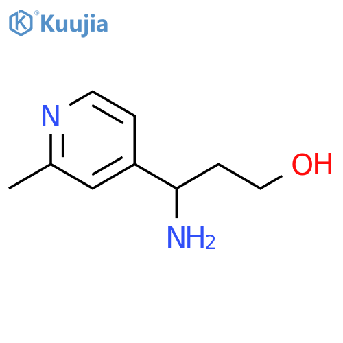 3-amino-3-(2-methylpyridin-4-yl)propan-1-ol structure