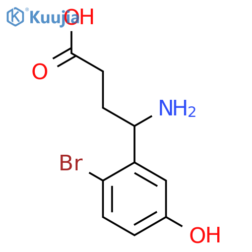 4-amino-4-(2-bromo-5-hydroxyphenyl)butanoic acid structure