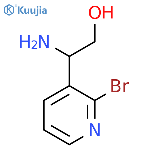 2-amino-2-(2-bromopyridin-3-yl)ethan-1-ol structure