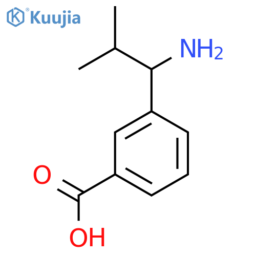3-(1-Amino-2-methylpropyl)benzoic acid structure