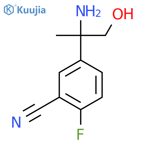 5-(2-Amino-1-hydroxypropan-2-yl)-2-fluorobenzonitrile structure