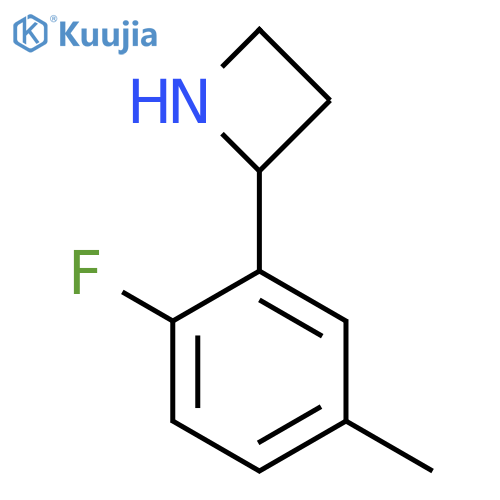 2-(2-fluoro-5-methylphenyl)azetidine structure