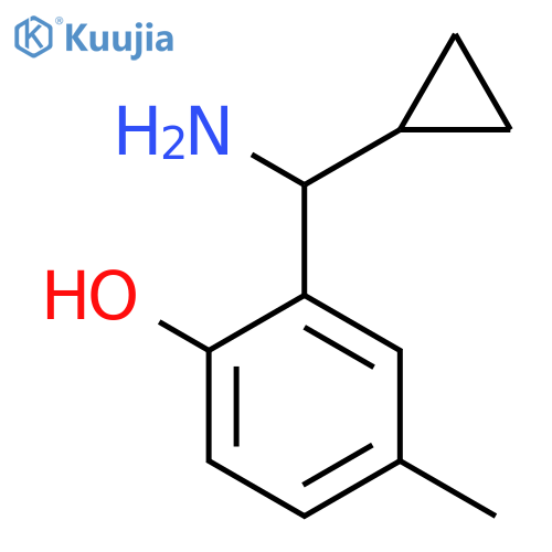2-amino(cyclopropyl)methyl-4-methylphenol structure