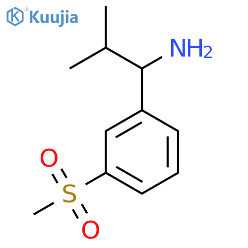2-METHYL-1-(3-(METHYLSULFONYL)PHENYL)PROPAN-1-AMINE HCL structure