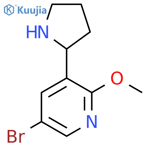 5-bromo-2-methoxy-3-(pyrrolidin-2-yl)pyridine structure