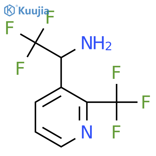 2,2,2-Trifluoro-1-[2-(trifluoromethyl)pyridin-3-yl]ethan-1-amine structure