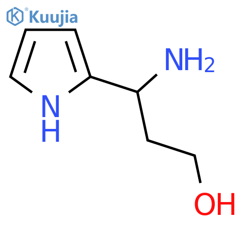 3-amino-3-(1H-pyrrol-2-yl)propan-1-ol structure