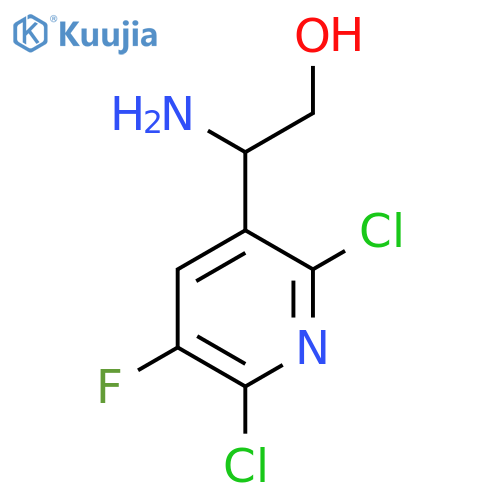 2-amino-2-(2,6-dichloro-5-fluoropyridin-3-yl)ethan-1-ol structure