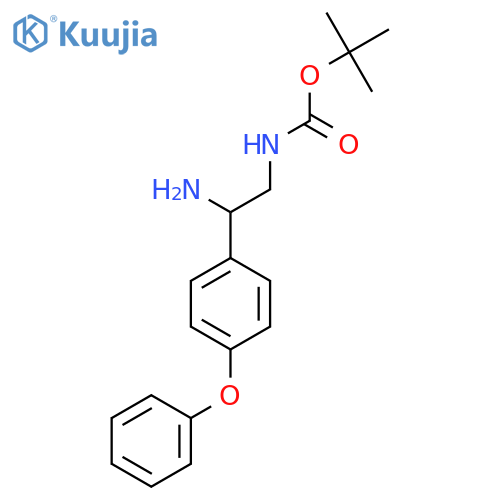 tert-butyl N-2-amino-2-(4-phenoxyphenyl)ethylcarbamate structure