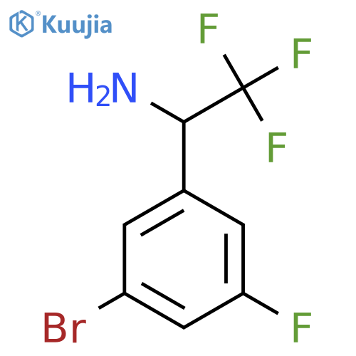 1-(3-bromo-5-fluorophenyl)-2,2,2-trifluoroethan-1-amine structure