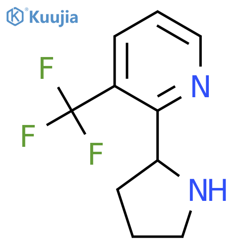 2-(Pyrrolidin-2-yl)-3-(trifluoromethyl)pyridine structure