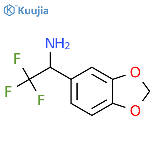 1-(1,3-dioxaindan-5-yl)-2,2,2-trifluoroethan-1-amine structure