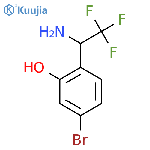 2-(1-amino-2,2,2-trifluoroethyl)-5-bromophenol structure