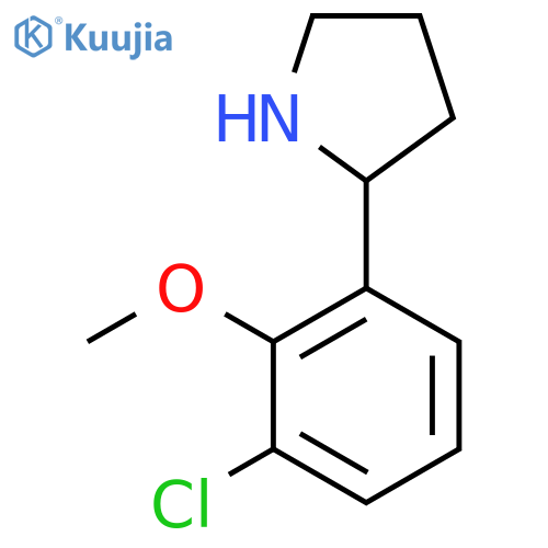 2-(3-CHLORO-2-METHOXYPHENYL)PYRROLIDINE structure