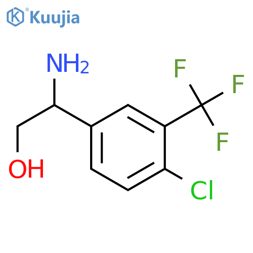 2-amino-2-4-chloro-3-(trifluoromethyl)phenylethan-1-ol structure