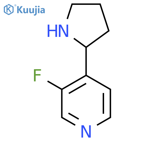 3-fluoro-4-(pyrrolidin-2-yl)pyridine structure