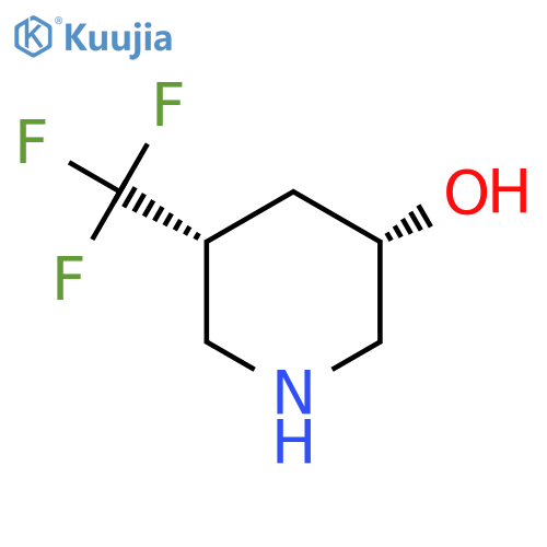 cis-5-(trifluoromethyl)piperidin-3-ol structure