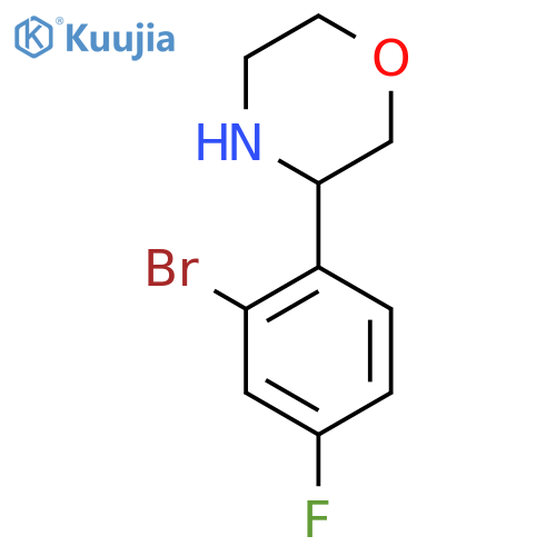 3-(2-bromo-4-fluorophenyl)morpholine structure