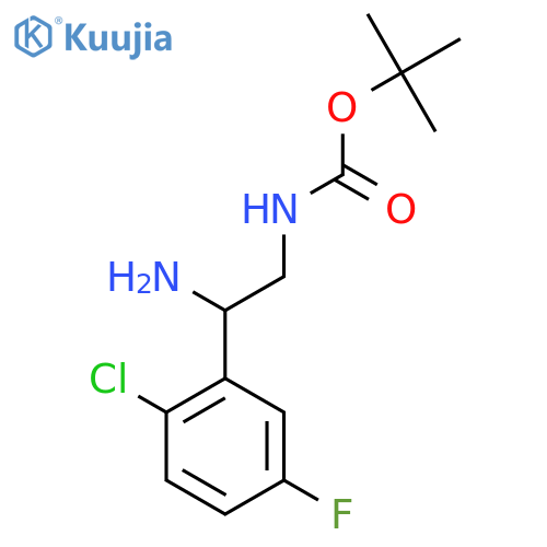 tert-butyl N-2-amino-2-(2-chloro-5-fluorophenyl)ethylcarbamate structure