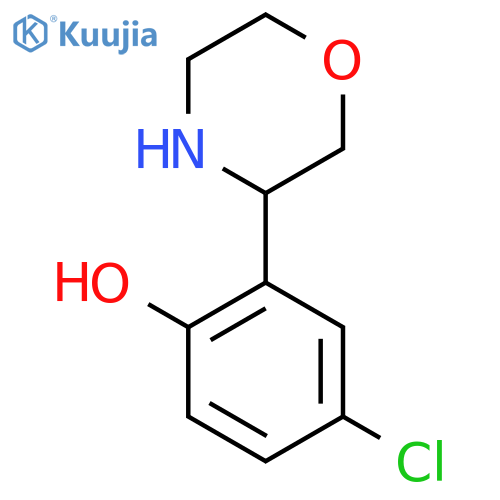4-chloro-2-(morpholin-3-yl)phenol structure