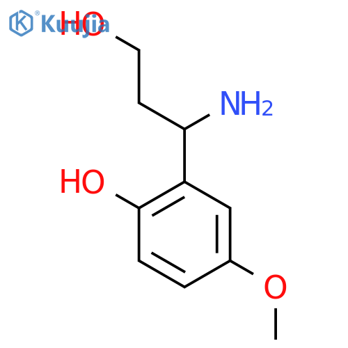 2-(1-AMINO-3-HYDROXYPROPYL)-4-METHOXYPHENOL structure