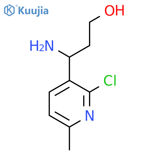 3-Amino-3-(2-chloro-6-methylpyridin-3-yl)propan-1-ol structure