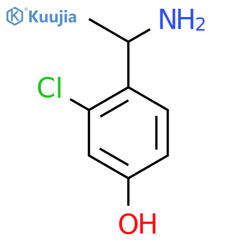 4-(1-Aminoethyl)-3-chlorophenol structure