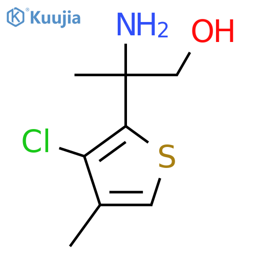 2-amino-2-(3-chloro-4-methylthiophen-2-yl)propan-1-ol structure