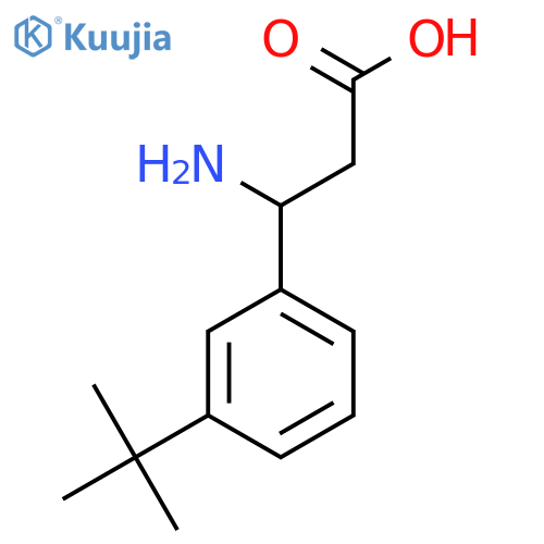 3-amino-3-(3-tert-butylphenyl)propanoic acid structure