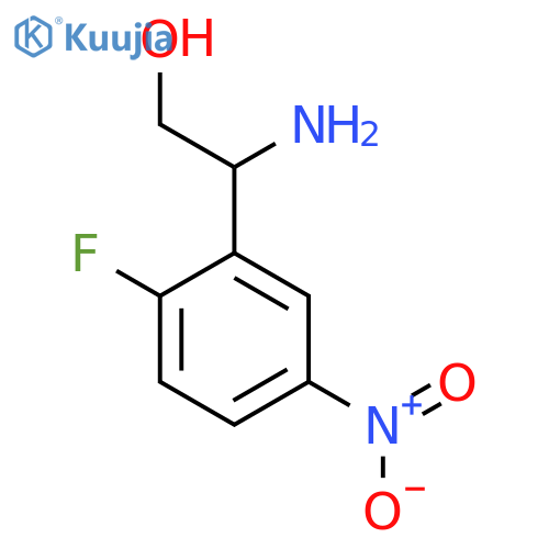 2-amino-2-(2-fluoro-5-nitrophenyl)ethan-1-ol structure