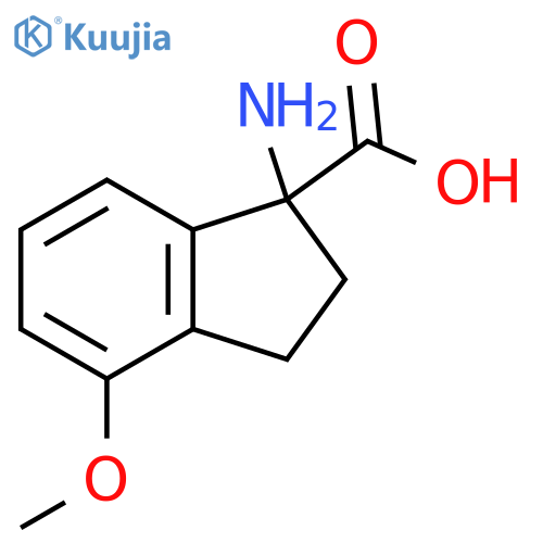 1-amino-4-methoxy-2,3-dihydro-1H-indene-1-carboxylic acid structure