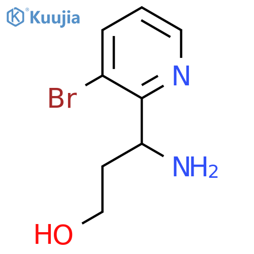 3-amino-3-(3-bromopyridin-2-yl)propan-1-ol structure