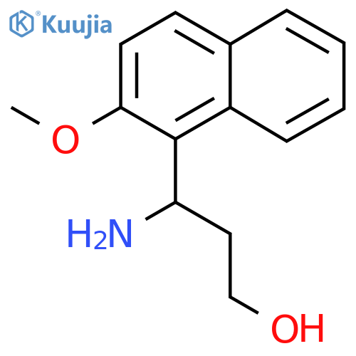 3-amino-3-(2-methoxynaphthalen-1-yl)propan-1-ol structure