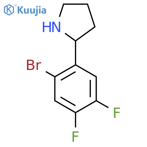 2-(2-bromo-4,5-difluorophenyl)pyrrolidine structure
