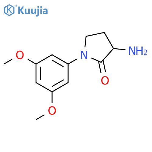 3-amino-1-(3,5-dimethoxyphenyl)pyrrolidin-2-one structure