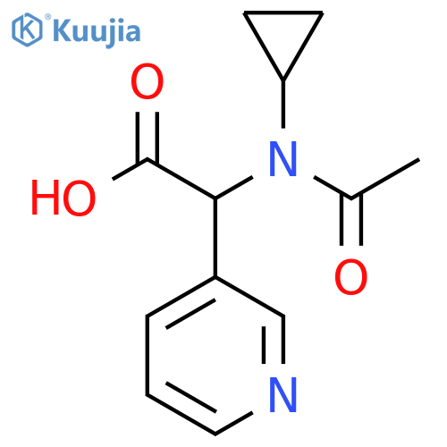 2-(N-cyclopropylacetamido)-2-(pyridin-3-yl)acetic acid structure