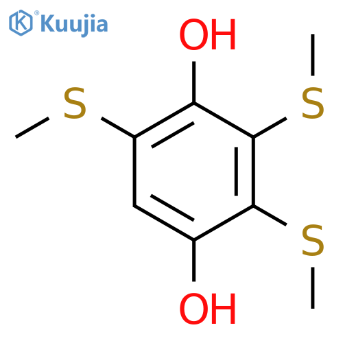 1,4-Benzenediol,2,3,5-tris(methylthio)- structure