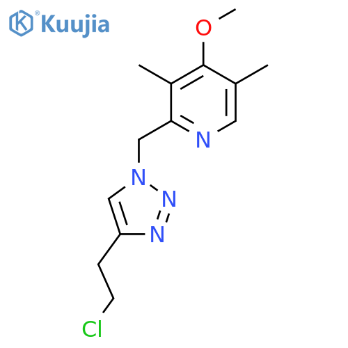 2-[[4-(2-Chloroethyl)triazol-1-yl]methyl]-4-methoxy-3,5-dimethylpyridine structure