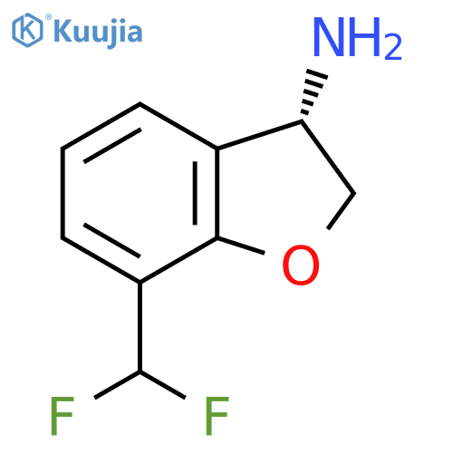 3-Benzofuranamine, 7-(difluoromethyl)-2,3-dihydro-, (3S)- structure