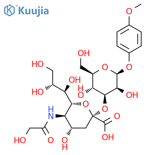 4-Methoxyphenyl-3-O-[N-(hydroxyacetyl)-alpha-neuraminosyl]-beta-D-galactopyranoside structure