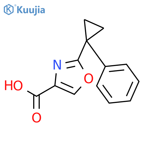2-(1-Phenylcyclopropyl)-4-oxazolecarboxylic Acid structure